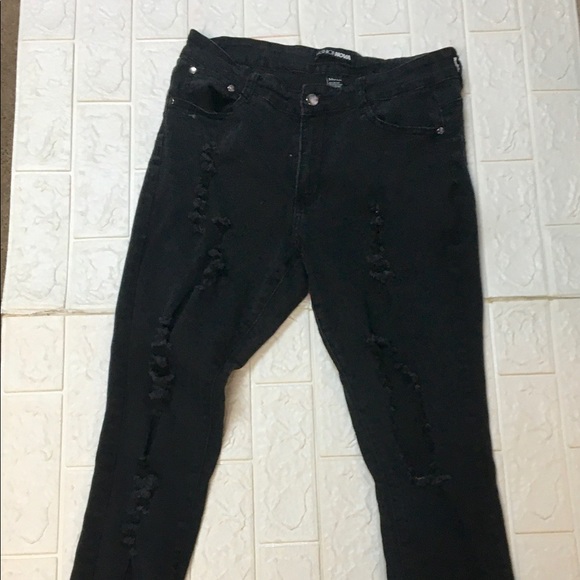 Fashion nova distressed jeans size 15/16 - Picture 7 of 10